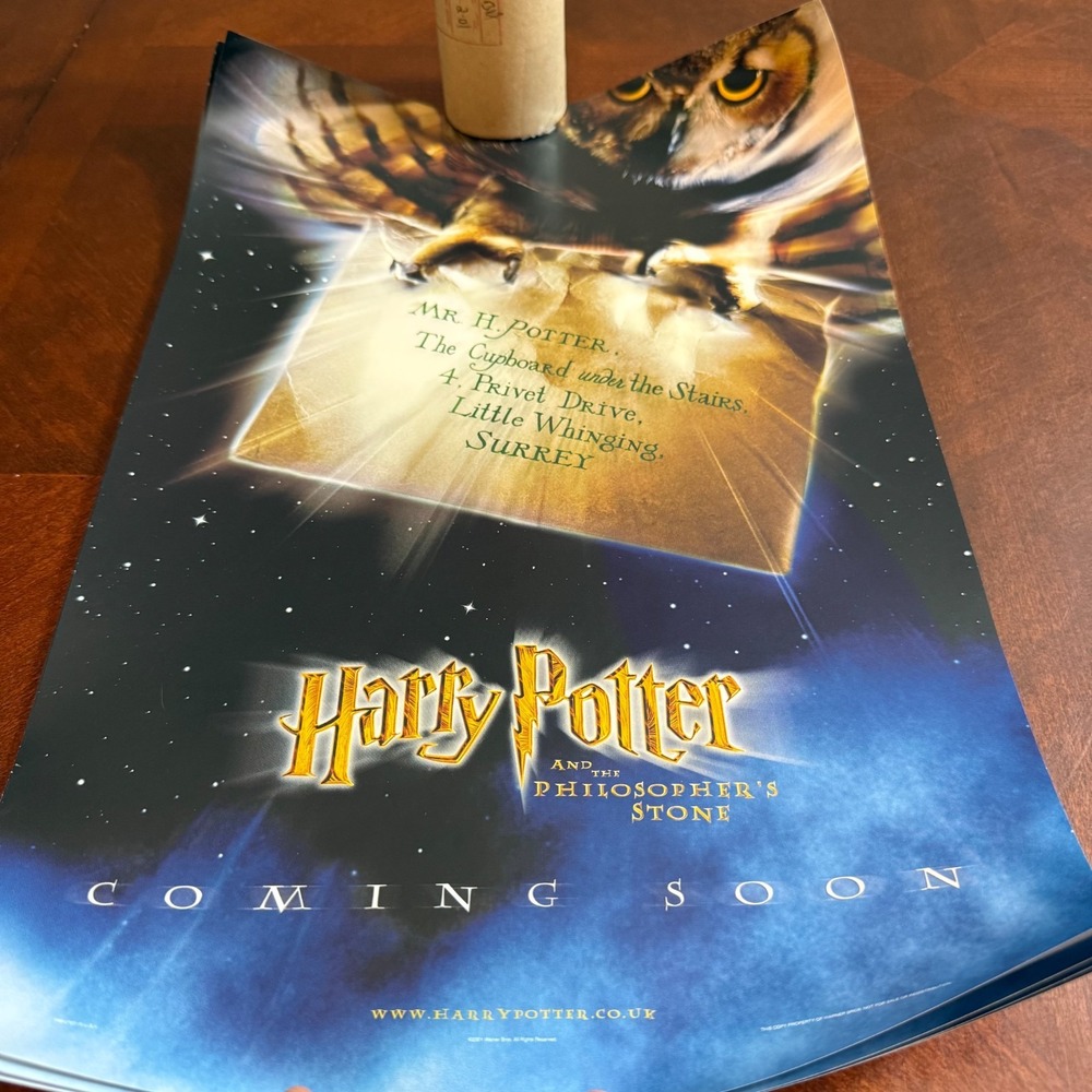 4 Harry Potter Philosopher's Stone Promo Posters 2001 UK Pre-Release Original WB